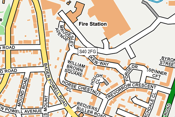 S40 2FG map - OS OpenMap – Local (Ordnance Survey)