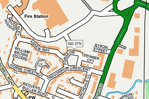 S40 2FN map - OS OpenMap – Local (Ordnance Survey)