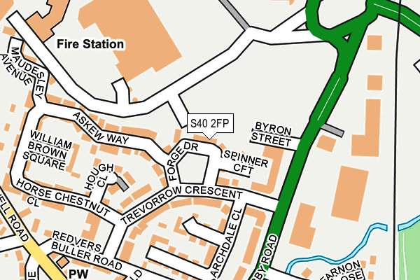 S40 2FP map - OS OpenMap – Local (Ordnance Survey)