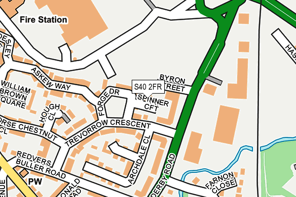 S40 2FR map - OS OpenMap – Local (Ordnance Survey)