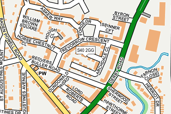 S40 2GG map - OS OpenMap – Local (Ordnance Survey)