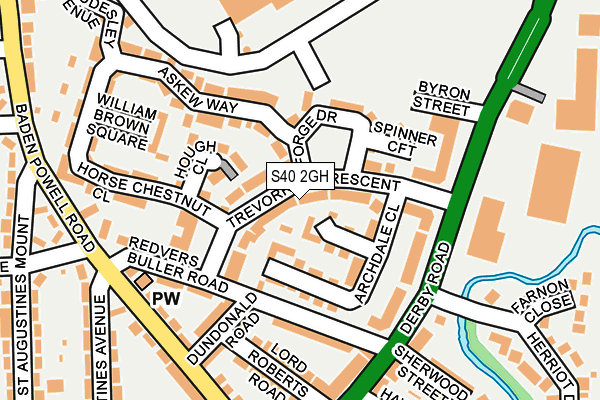 S40 2GH map - OS OpenMap – Local (Ordnance Survey)