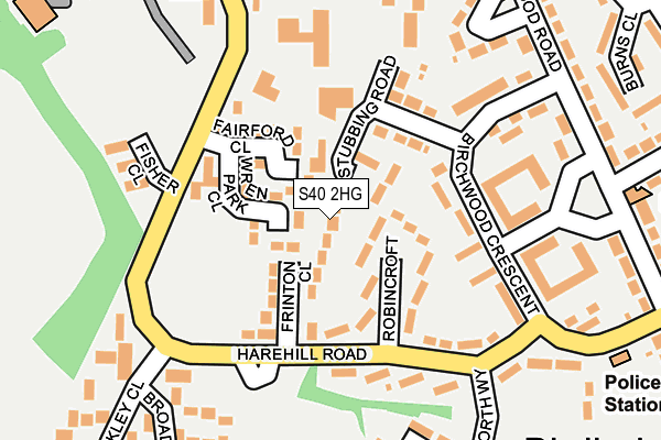 S40 2HG map - OS OpenMap – Local (Ordnance Survey)