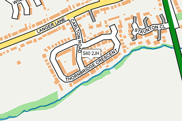 S40 2JH map - OS OpenMap – Local (Ordnance Survey)