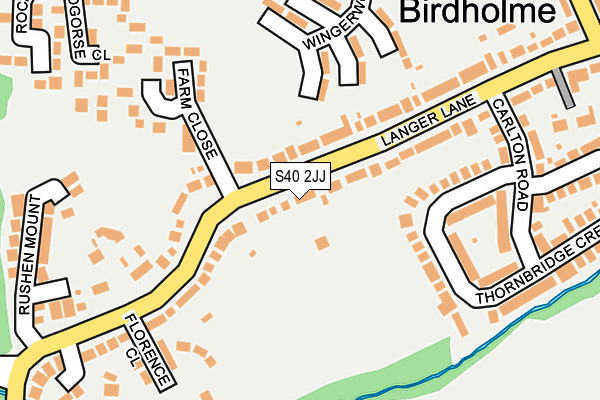 S40 2JJ map - OS OpenMap – Local (Ordnance Survey)