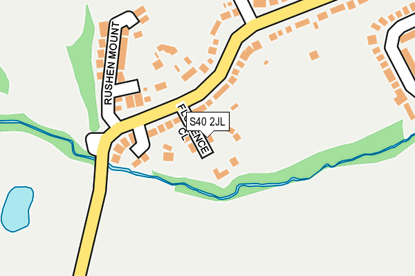 S40 2JL map - OS OpenMap – Local (Ordnance Survey)