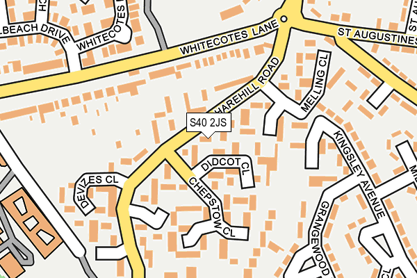 S40 2JS map - OS OpenMap – Local (Ordnance Survey)