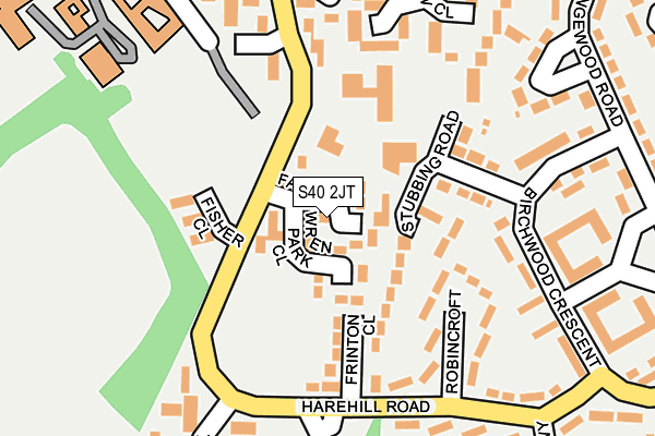 S40 2JT map - OS OpenMap – Local (Ordnance Survey)