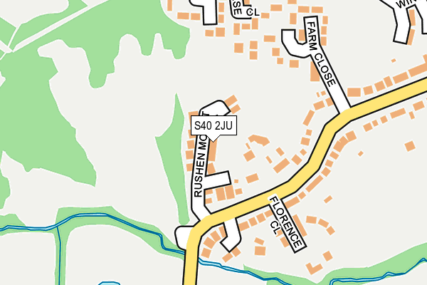 S40 2JU map - OS OpenMap – Local (Ordnance Survey)