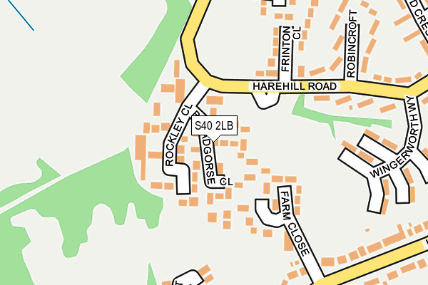 S40 2LB map - OS OpenMap – Local (Ordnance Survey)