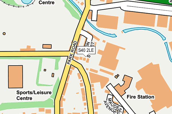 S40 2LE map - OS OpenMap – Local (Ordnance Survey)