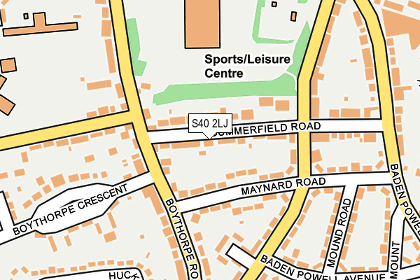 S40 2LJ map - OS OpenMap – Local (Ordnance Survey)