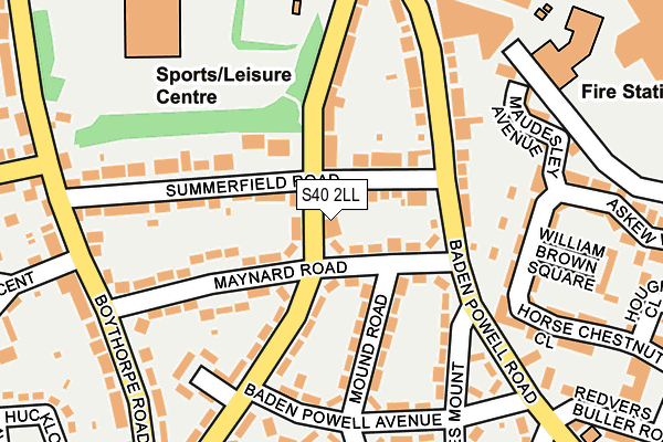 S40 2LL map - OS OpenMap – Local (Ordnance Survey)