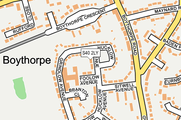 S40 2LY map - OS OpenMap – Local (Ordnance Survey)