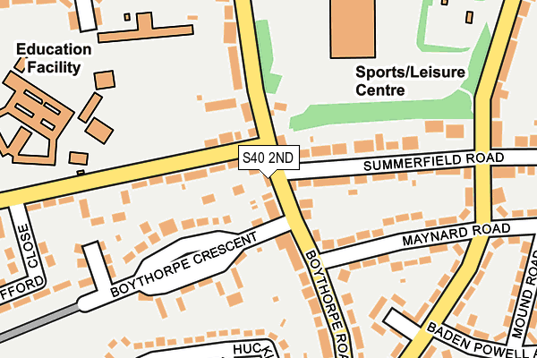 S40 2ND map - OS OpenMap – Local (Ordnance Survey)