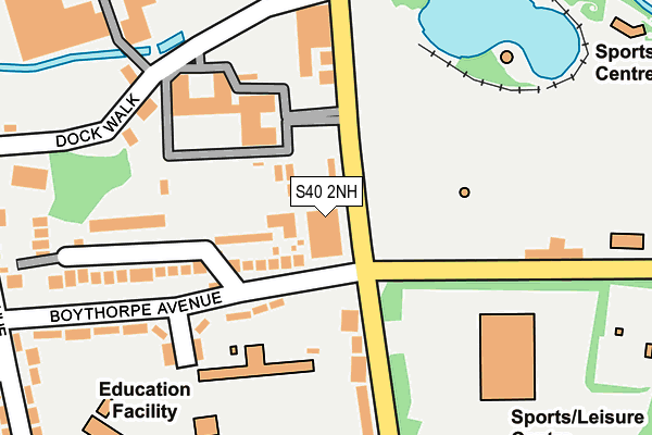 S40 2NH map - OS OpenMap – Local (Ordnance Survey)