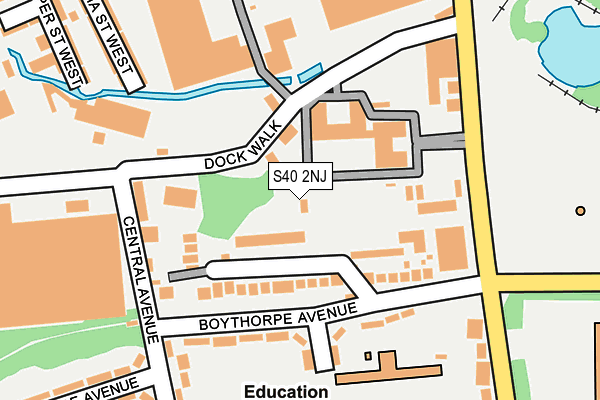 S40 2NJ map - OS OpenMap – Local (Ordnance Survey)
