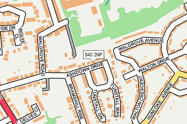 S40 2NP map - OS OpenMap – Local (Ordnance Survey)