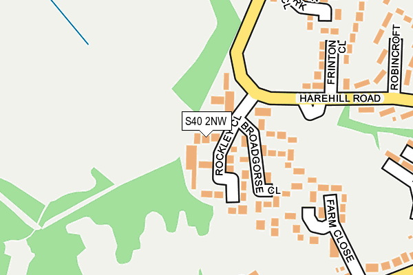 S40 2NW map - OS OpenMap – Local (Ordnance Survey)