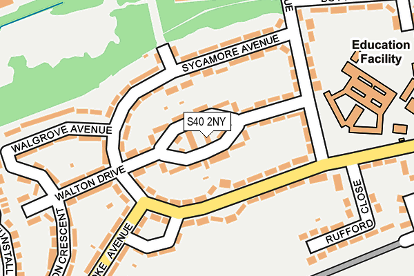 S40 2NY map - OS OpenMap – Local (Ordnance Survey)