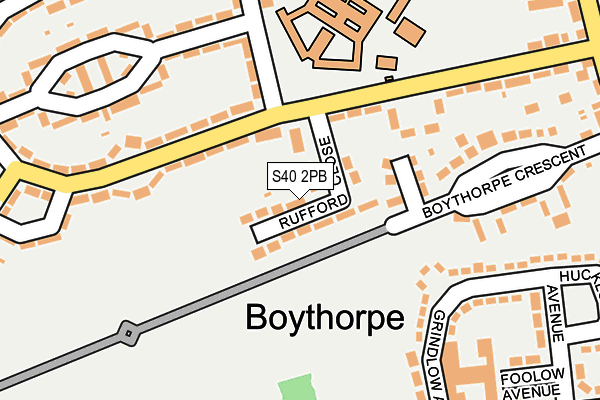 S40 2PB map - OS OpenMap – Local (Ordnance Survey)