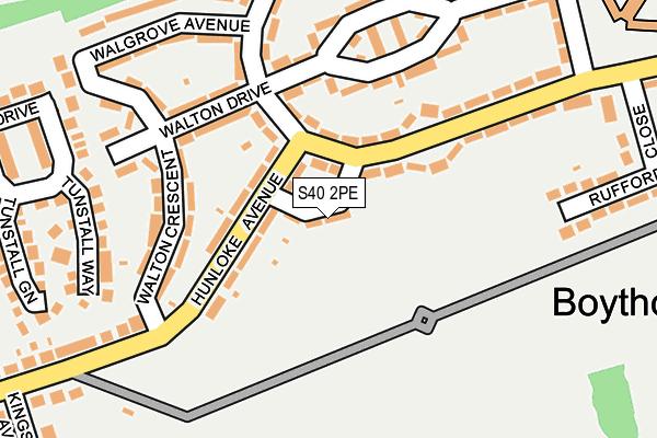 S40 2PE map - OS OpenMap – Local (Ordnance Survey)
