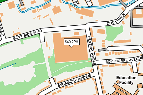 S40 2PH map - OS OpenMap – Local (Ordnance Survey)