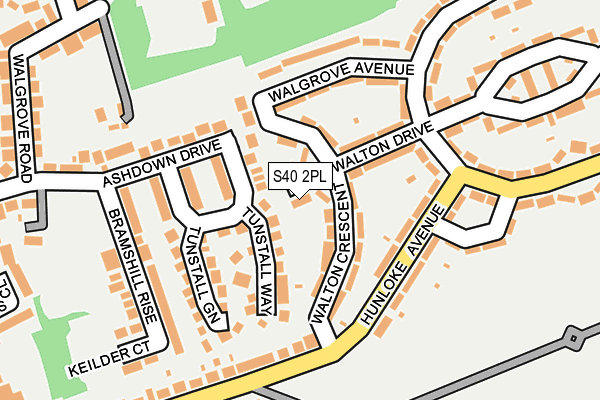 S40 2PL map - OS OpenMap – Local (Ordnance Survey)