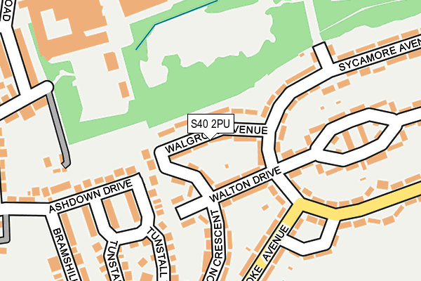 S40 2PU map - OS OpenMap – Local (Ordnance Survey)