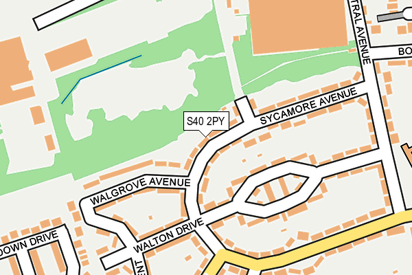 S40 2PY map - OS OpenMap – Local (Ordnance Survey)