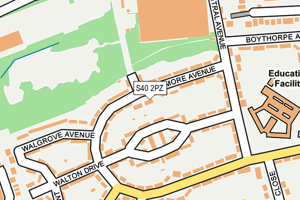 S40 2PZ map - OS OpenMap – Local (Ordnance Survey)