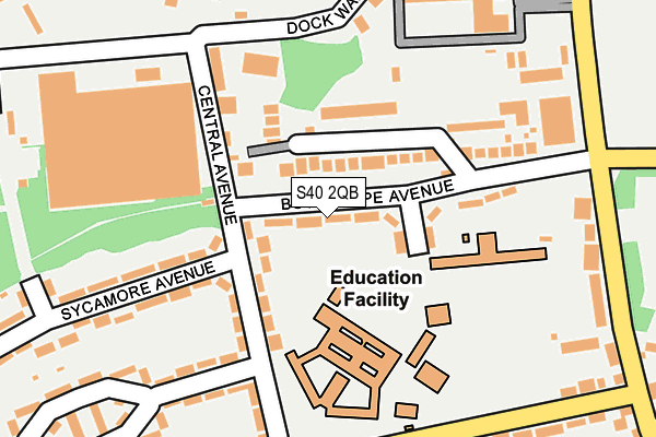 S40 2QB map - OS OpenMap – Local (Ordnance Survey)