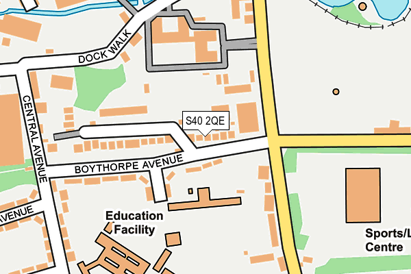 S40 2QE map - OS OpenMap – Local (Ordnance Survey)