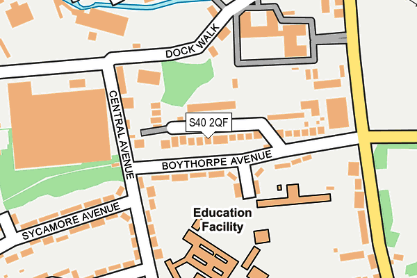 S40 2QF map - OS OpenMap – Local (Ordnance Survey)