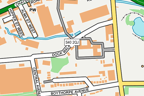 S40 2QJ map - OS OpenMap – Local (Ordnance Survey)