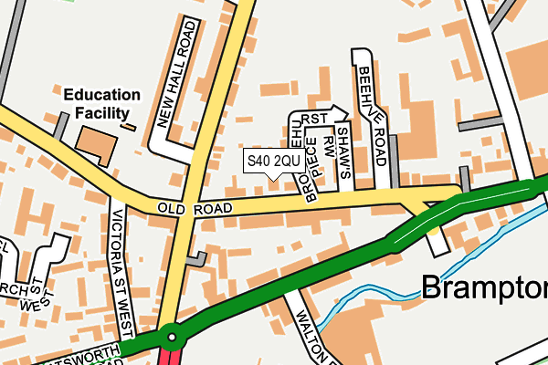 S40 2QU map - OS OpenMap – Local (Ordnance Survey)