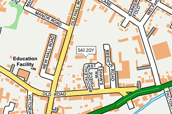 S40 2QY map - OS OpenMap – Local (Ordnance Survey)