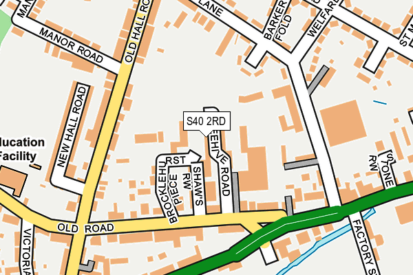 S40 2RD map - OS OpenMap – Local (Ordnance Survey)