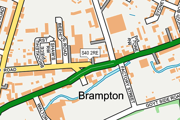 S40 2RE map - OS OpenMap – Local (Ordnance Survey)