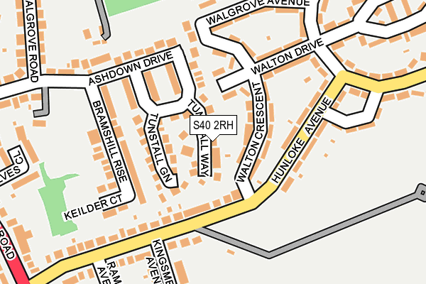 S40 2RH map - OS OpenMap – Local (Ordnance Survey)