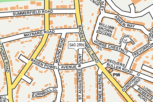 S40 2RN map - OS OpenMap – Local (Ordnance Survey)