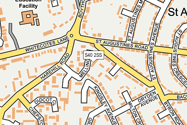 S40 2SS map - OS OpenMap – Local (Ordnance Survey)