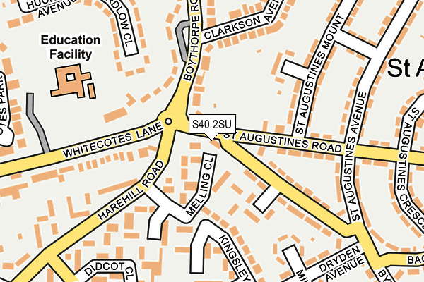 S40 2SU map - OS OpenMap – Local (Ordnance Survey)