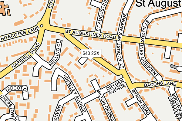 S40 2SX map - OS OpenMap – Local (Ordnance Survey)