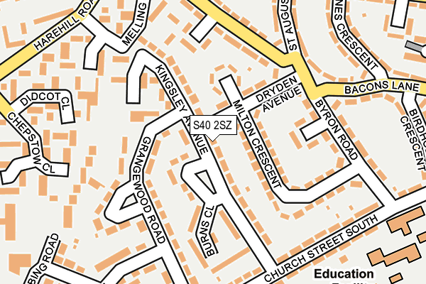 S40 2SZ map - OS OpenMap – Local (Ordnance Survey)