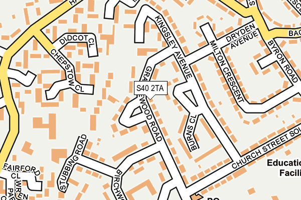 S40 2TA map - OS OpenMap – Local (Ordnance Survey)