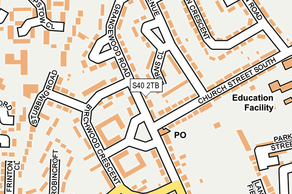 S40 2TB map - OS OpenMap – Local (Ordnance Survey)