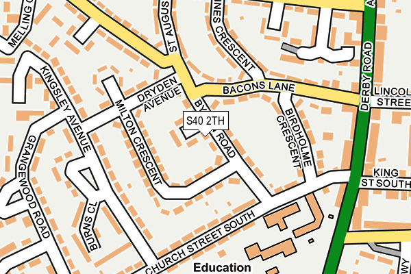 S40 2TH map - OS OpenMap – Local (Ordnance Survey)