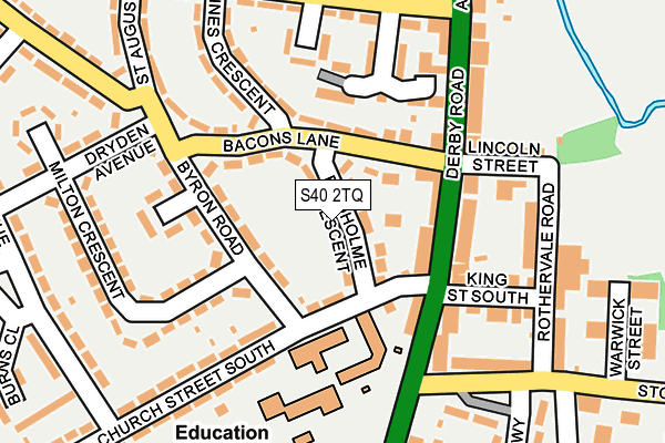 S40 2TQ map - OS OpenMap – Local (Ordnance Survey)
