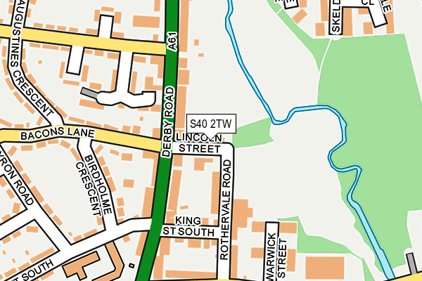 S40 2TW map - OS OpenMap – Local (Ordnance Survey)